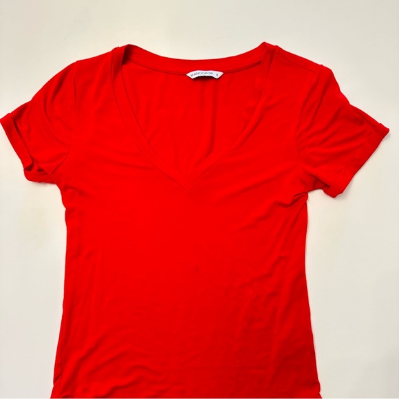 Mango pop Deep V Short Sleeve Bodysuit - Picture 7 of 7